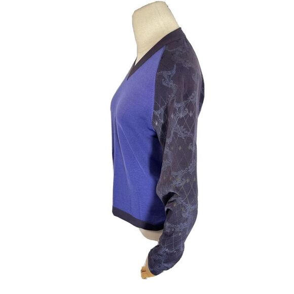 Nike Golf Womens Argyle Sweater DriFit Tour Performance Size Medium 8 10 - Picture 2 of 13